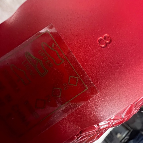 NWOT |•AZALEA WANG•| Red Croc Platform Bubble Heel Shoes Size 8 - Picture 11 of 12